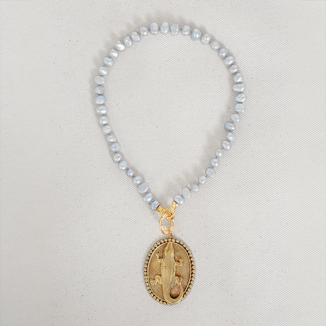 Kevin's Freshwater Pearl Pendant Necklace-Jewelry-Alligator/Grey Pearl-Kevin's Fine Outdoor Gear & Apparel