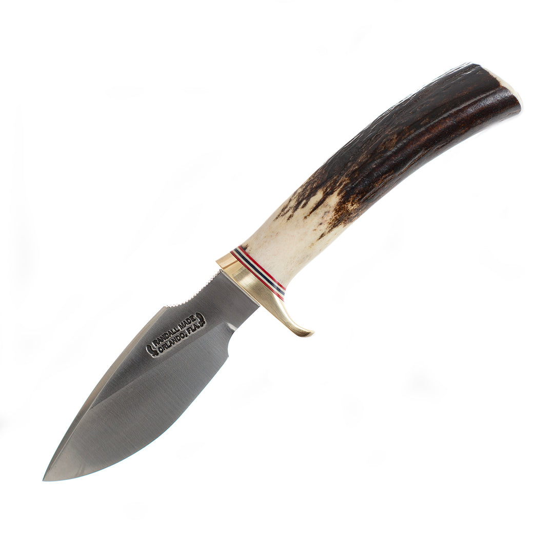 Randall Made Modell 11-4.5 Alaskan Skinner Stag Finger Groove