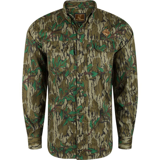 Ol' Tom L/S Camo Youth Wingshooter Trey Shirt-Men's Clothing-Greenleaf-S-Kevin's Fine Outdoor Gear & Apparel