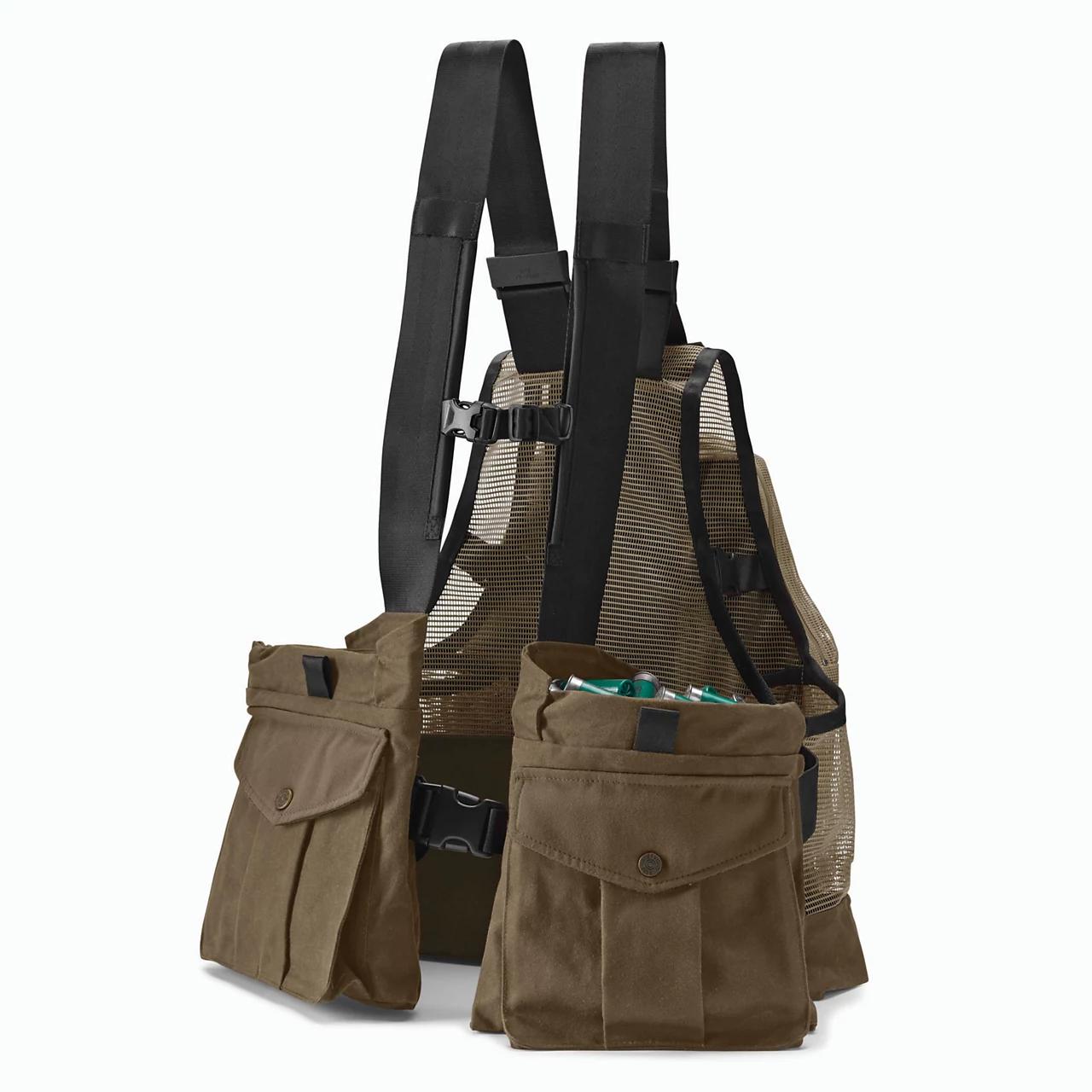 Orvis Waxed Cotton Strap Vest-Hunting/Outdoors-Dark Khaki-M/L-Kevin's Fine Outdoor Gear & Apparel