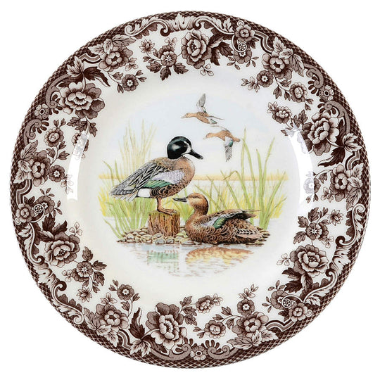 Spode Woodland Salad Plate-Home/Giftware-BLUE WING TEAL DUCK-Kevin's Fine Outdoor Gear & Apparel