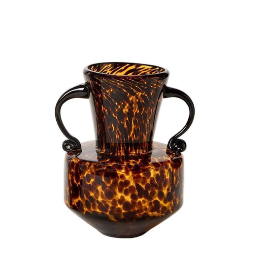 Tortoise Etruscan Style Hand Blown Glass Vase-Home/Giftware-15"-Kevin's Fine Outdoor Gear & Apparel