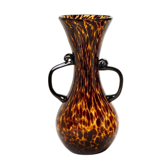 Tortoise Etruscan Style Hand Blown Glass Vase-Home/Giftware-10"-Kevin's Fine Outdoor Gear & Apparel