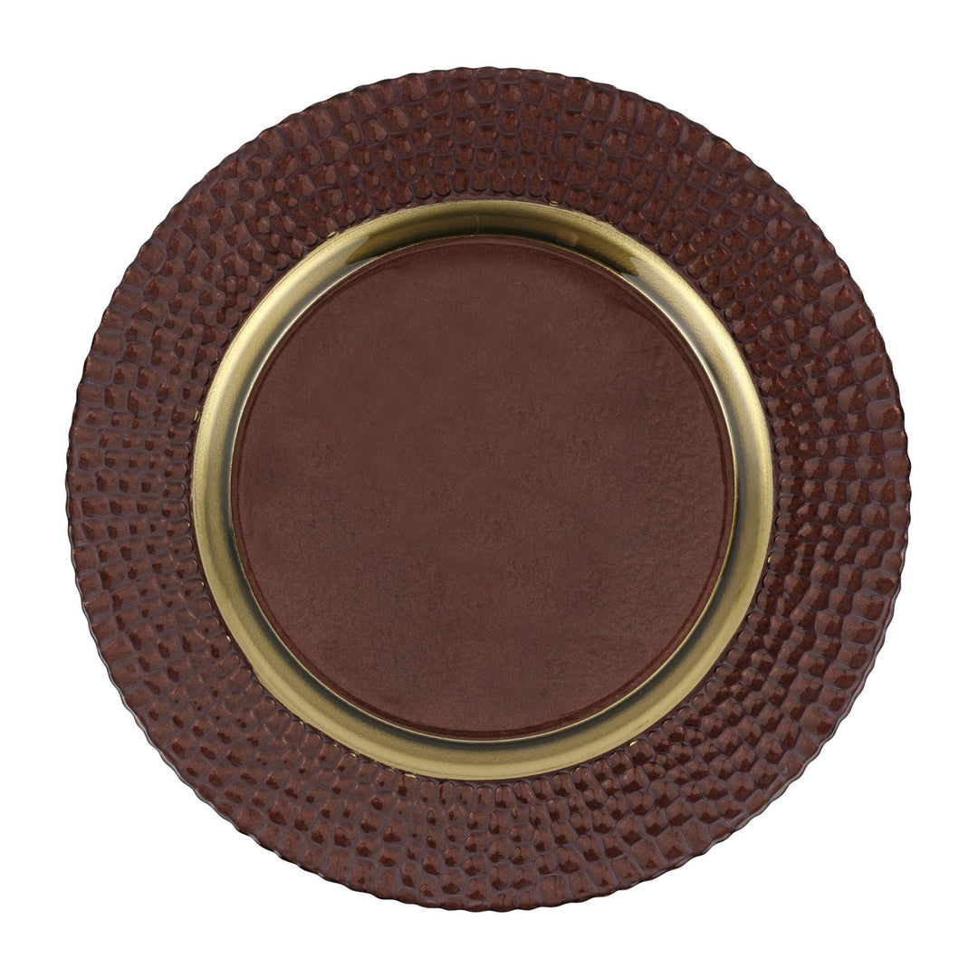 Vietri Pelli Glass Charger-Home/Giftware-Brown-Kevin's Fine Outdoor Gear & Apparel