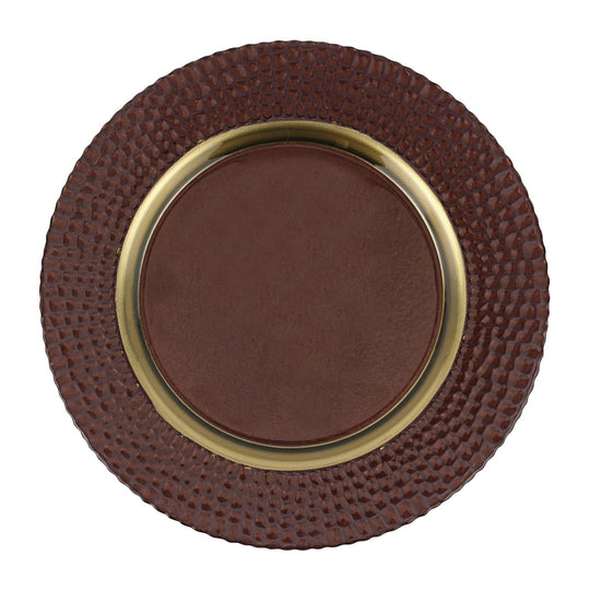 Vietri Pelli Glass Charger-Home/Giftware-Brown-Kevin's Fine Outdoor Gear & Apparel