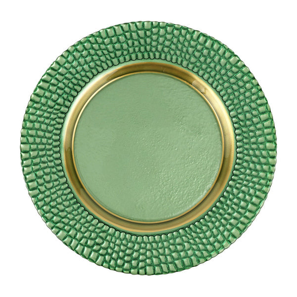 Vietri Pelli Glass Charger-Home/Giftware-Green-Kevin's Fine Outdoor Gear & Apparel