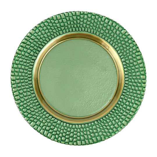 Vietri Pelli Glass Charger-Home/Giftware-Green-Kevin's Fine Outdoor Gear & Apparel