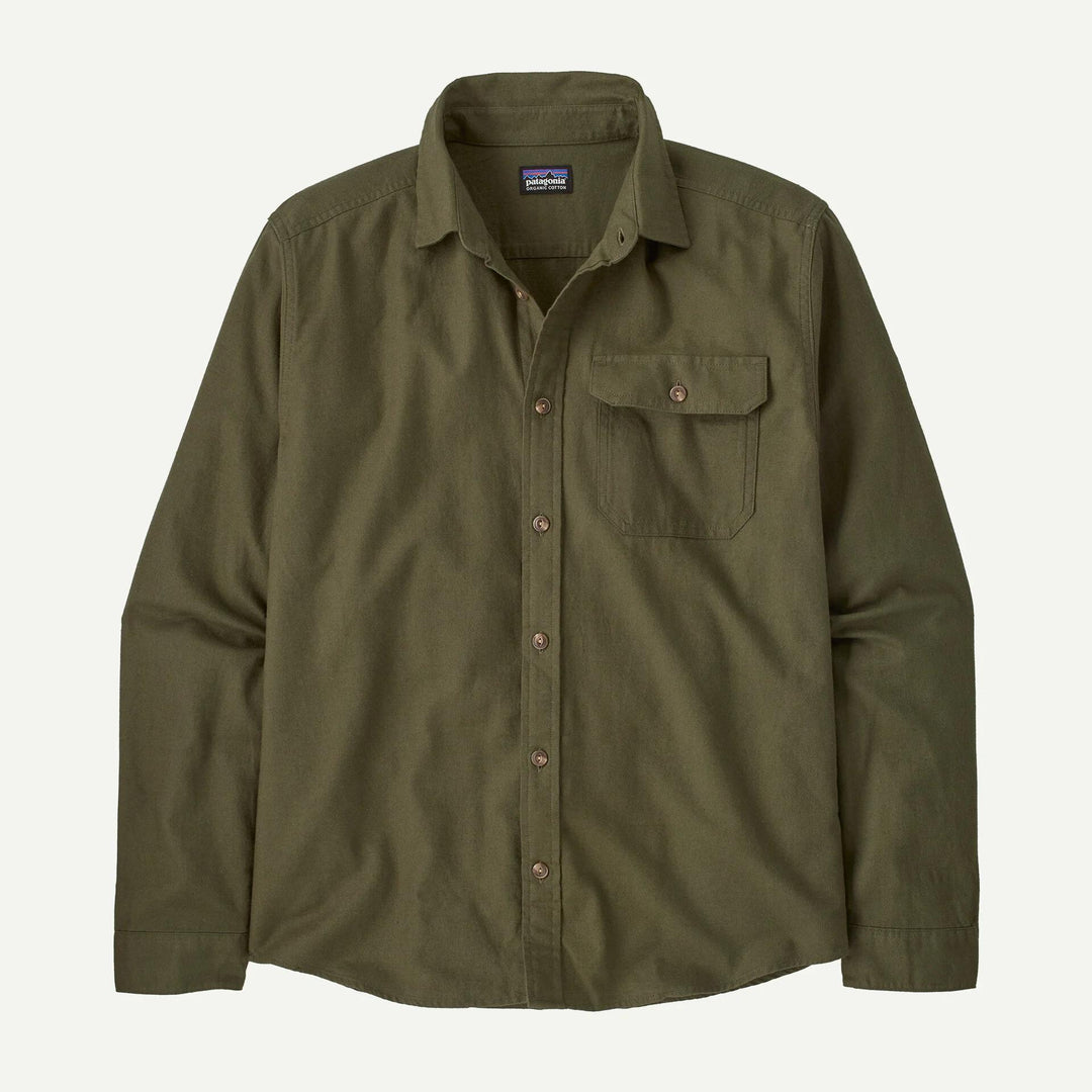 Patagonia Fjord Lightweight Flannel Shirt-Men's Clothing-Basin Green-S-Kevin's Fine Outdoor Gear & Apparel