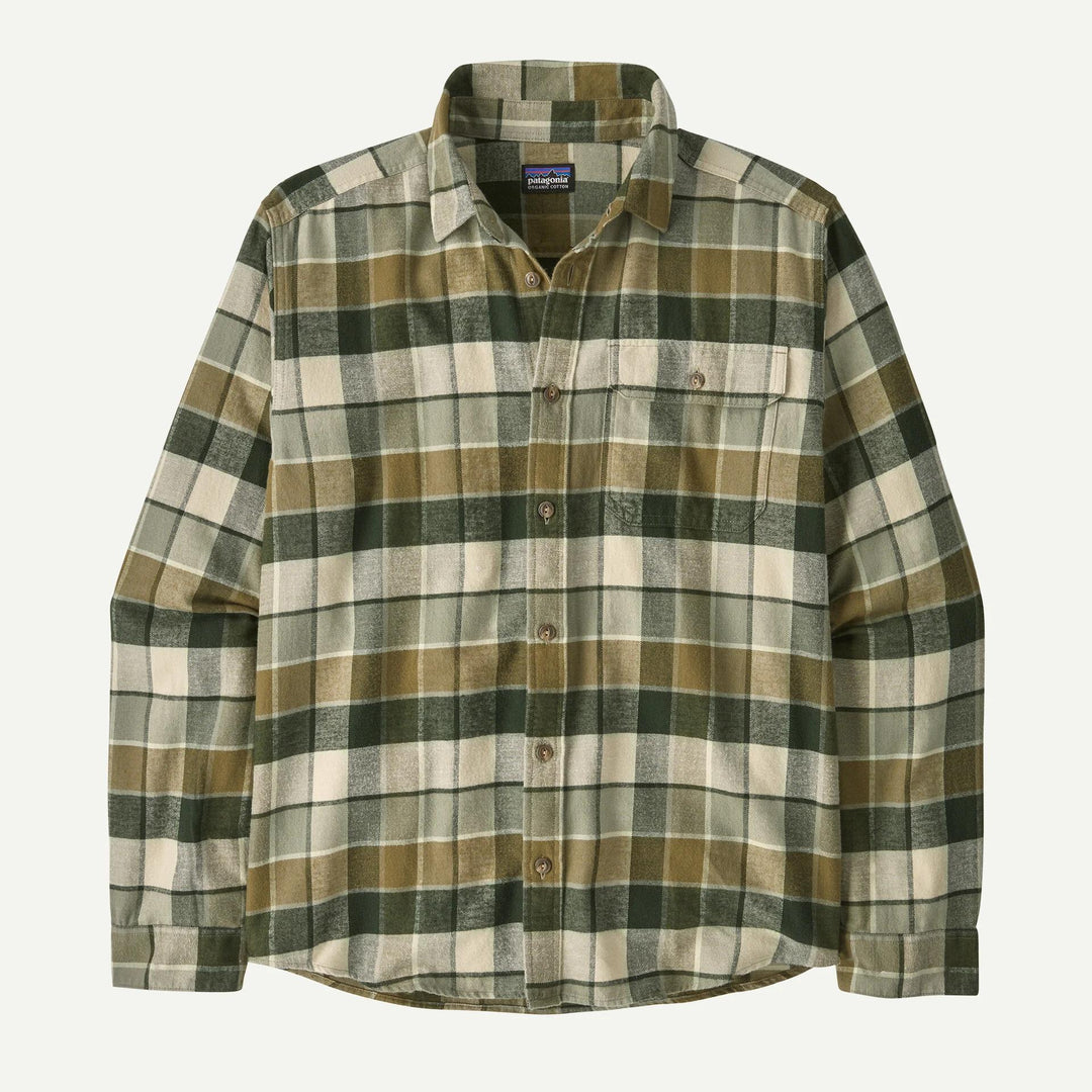 Patagonia Fjord Lightweight Flannel Shirt-Men's Clothing-Rocky: Old Growth Green-S-Kevin's Fine Outdoor Gear & Apparel