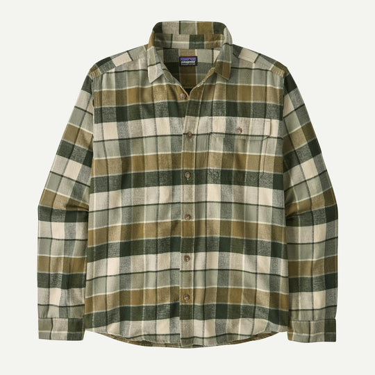 Patagonia Fjord Lightweight Flannel Shirt-Men's Clothing-Rocky: Old Growth Green-S-Kevin's Fine Outdoor Gear & Apparel
