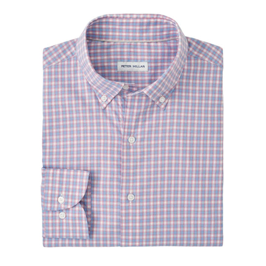 Peter Millar Felix Crown Lite Cotton-Stretch Sport Shirt-Men's Clothing-Chili Red-M-Kevin's Fine Outdoor Gear & Apparel