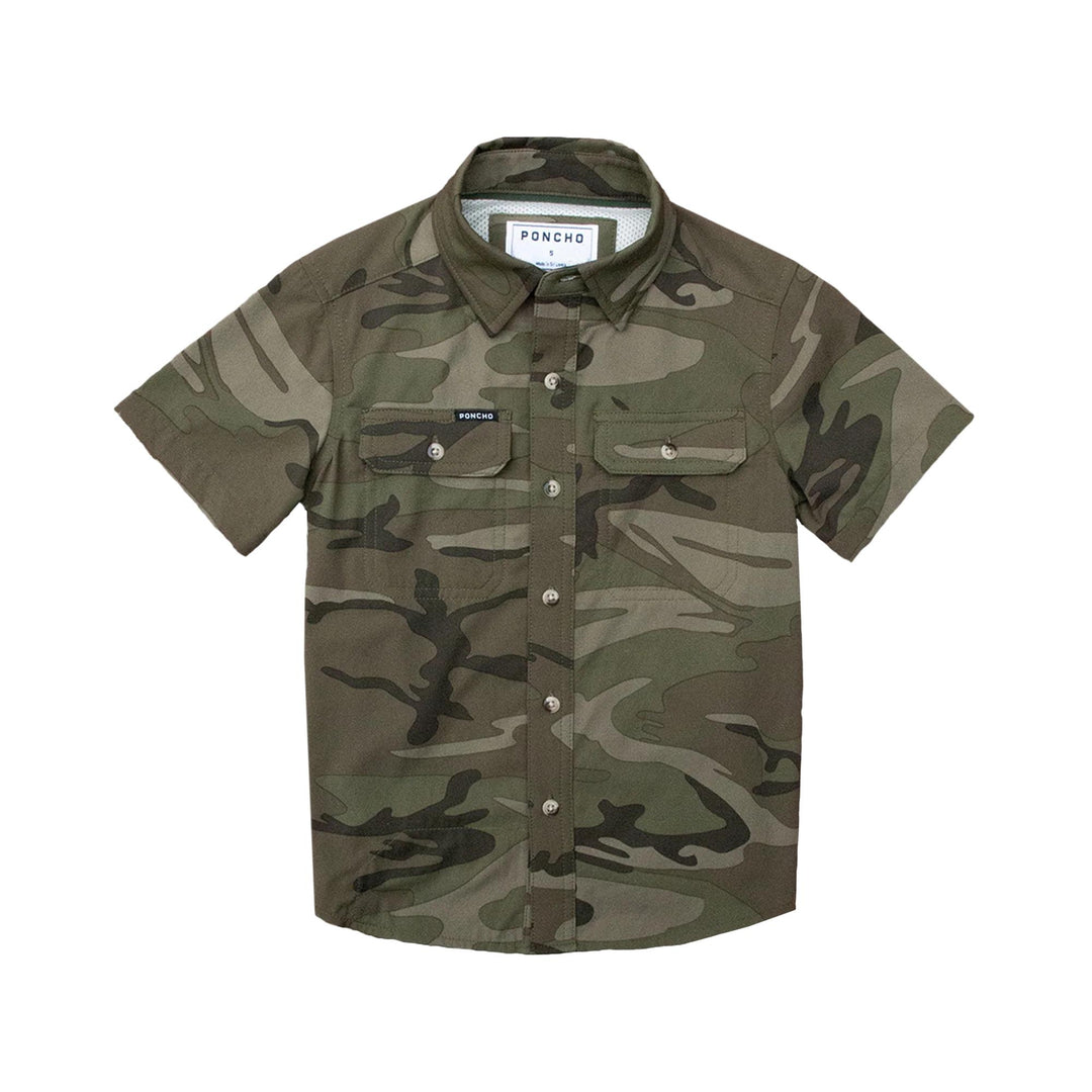 Poncho Kid's The Palomita Original Short Sleeve Shirt-Children's Clothing-Dark Camo-2T-Kevin's Fine Outdoor Gear & Apparel