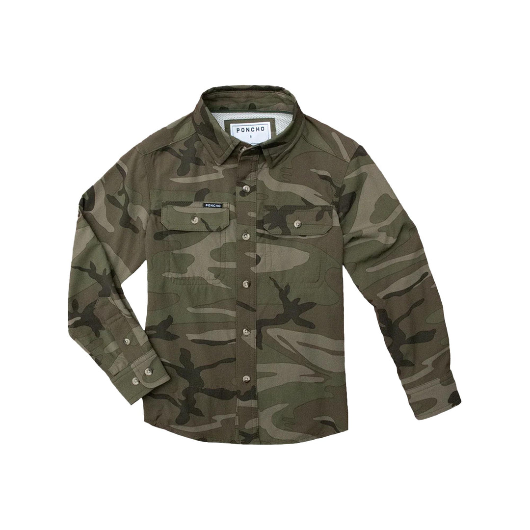 Poncho Kid's The Young Buck Original Long Sleeve Shirt-Children's Clothing-Dark Camo-2T-Kevin's Fine Outdoor Gear & Apparel
