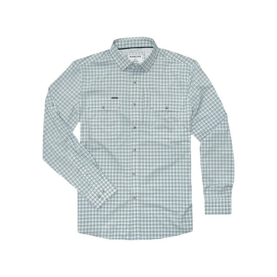 Poncho The Amberjack Original Long Sleeve Shirt-Men's Clothing-Green Plaid-Regular-M-Kevin's Fine Outdoor Gear & Apparel