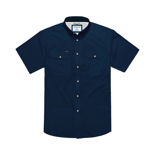Poncho The Captain Original Short Sleeve Shirt-Men's Clothing-Navy-M-Kevin's Fine Outdoor Gear & Apparel
