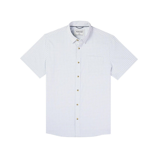 Poncho The Kiawah Ultra-Lite Short Sleeve Shirt-Men's Clothing-Double Check Blue-Regular-S-Kevin's Fine Outdoor Gear & Apparel