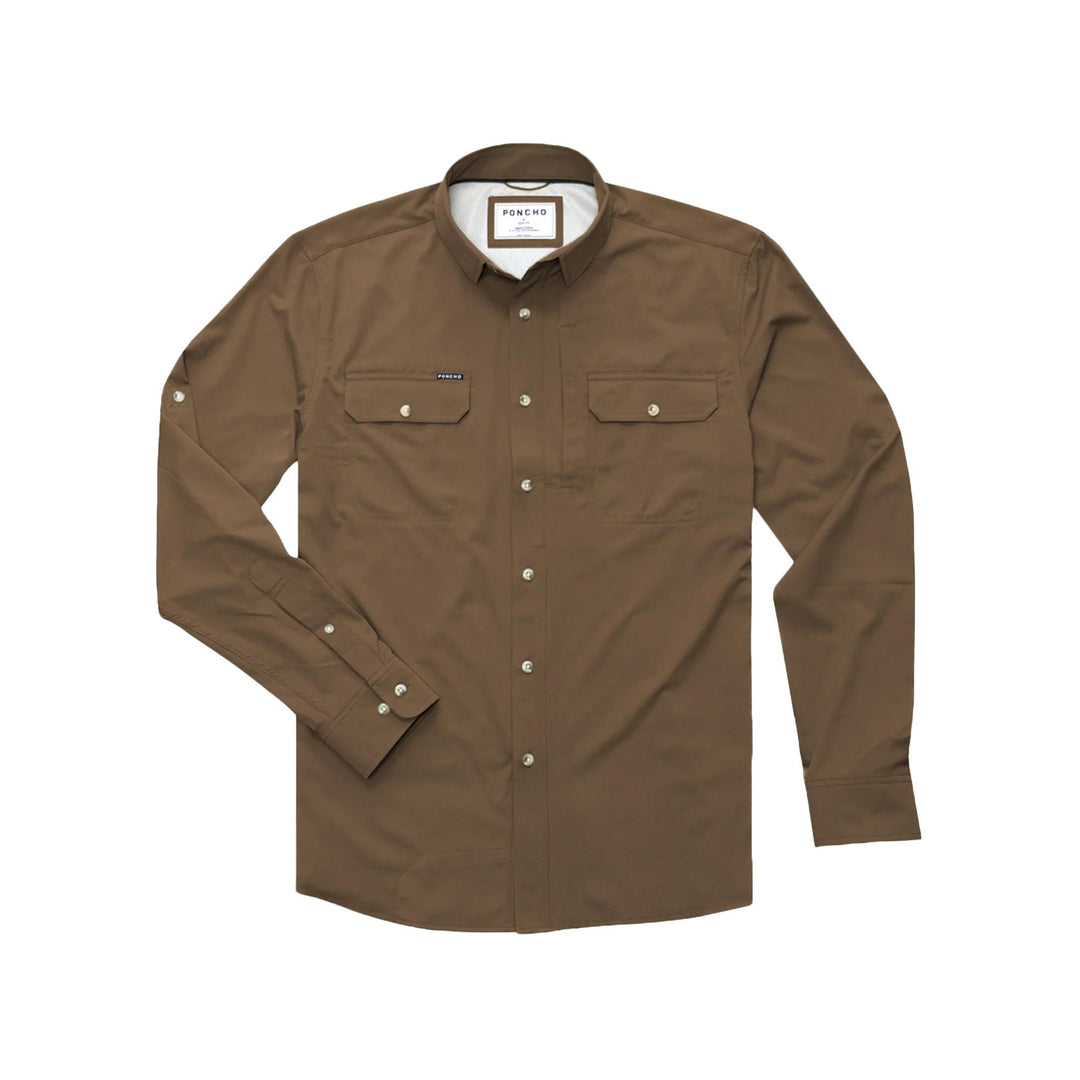 Poncho The Levelland Original Long Sleeve Shirt-Men's Clothing-Brown-Regular-M-Kevin's Fine Outdoor Gear & Apparel