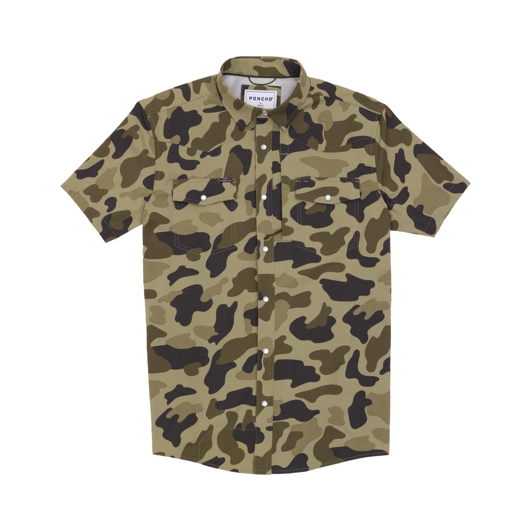 Poncho The Pampa Western Short Sleeve Shirt-Men's Clothing-Dark Duck Camo-Regular-M-Kevin's Fine Outdoor Gear & Apparel