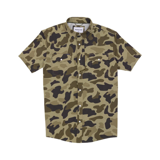 Poncho The Pampa Western Short Sleeve Shirt-Men's Clothing-Dark Duck Camo-Regular-M-Kevin's Fine Outdoor Gear & Apparel