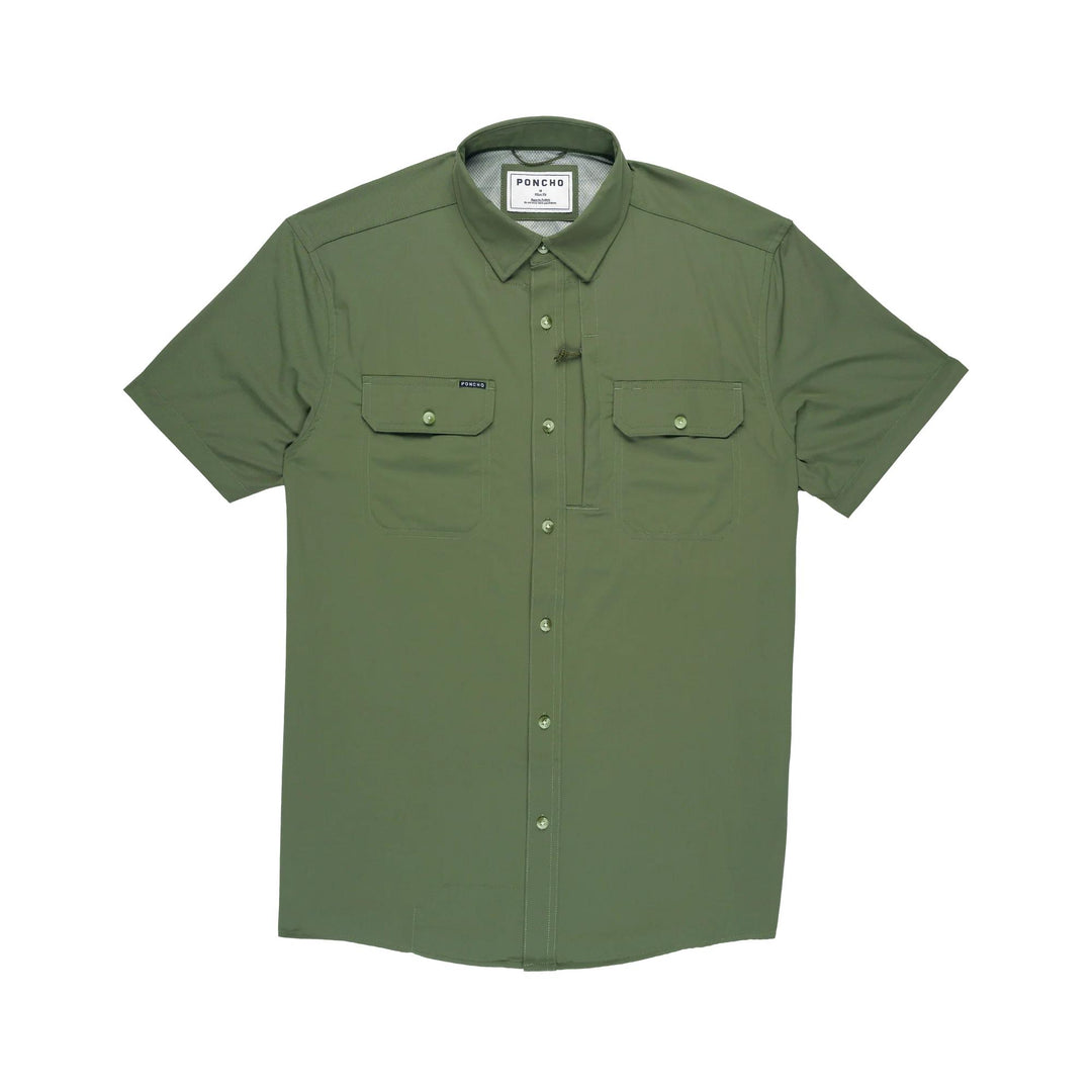 Poncho The Roaring Fork Original Short Sleeve Shirt-Men's Clothing-Moss Green-M-Kevin's Fine Outdoor Gear & Apparel