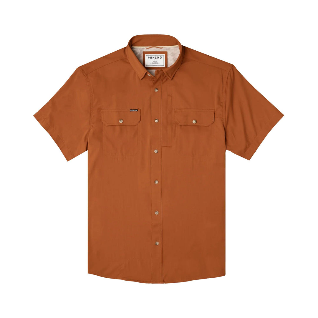 Poncho The Smokey Original Short Sleeve Shirt-Men's Clothing-Burnt Orange-Regular-M-Kevin's Fine Outdoor Gear & Apparel