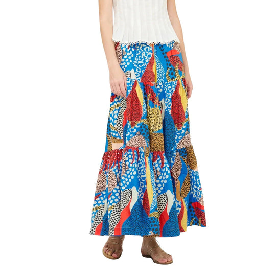 Oliphant Tiered Maxi Skirt-Women's Clothing-Nautilus Blue-XS-Kevin's Fine Outdoor Gear & Apparel