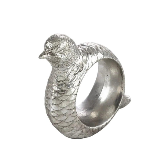 Kevin's Pheasant and Quail Napkin Rings-Home/Giftware-Quail - Silver Resin-Kevin's Fine Outdoor Gear & Apparel