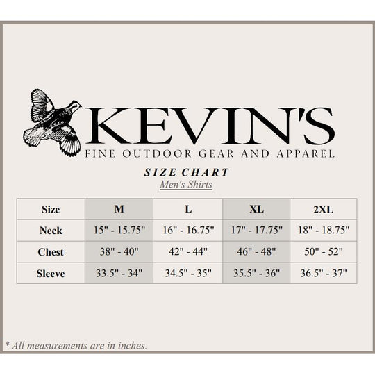 Kevin's Custom COOLMAX Long Sleeve Shirt-Men's Clothing-Kevin's Fine Outdoor Gear & Apparel