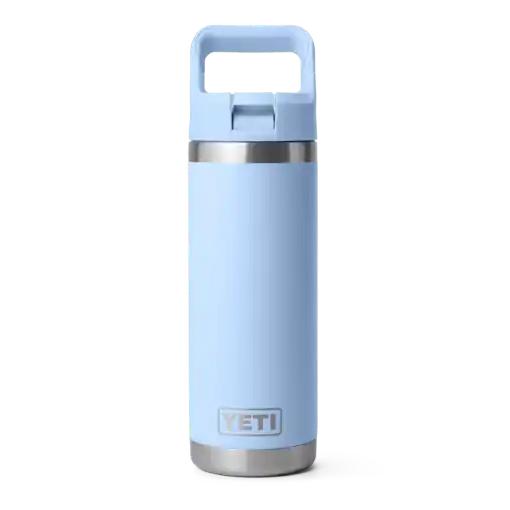 YETI 18 oz Rambler Water Bottle with Color-Matched Straw Cap-Hunting/Outdoors-Big Sky Blue-Kevin's Fine Outdoor Gear & Apparel
