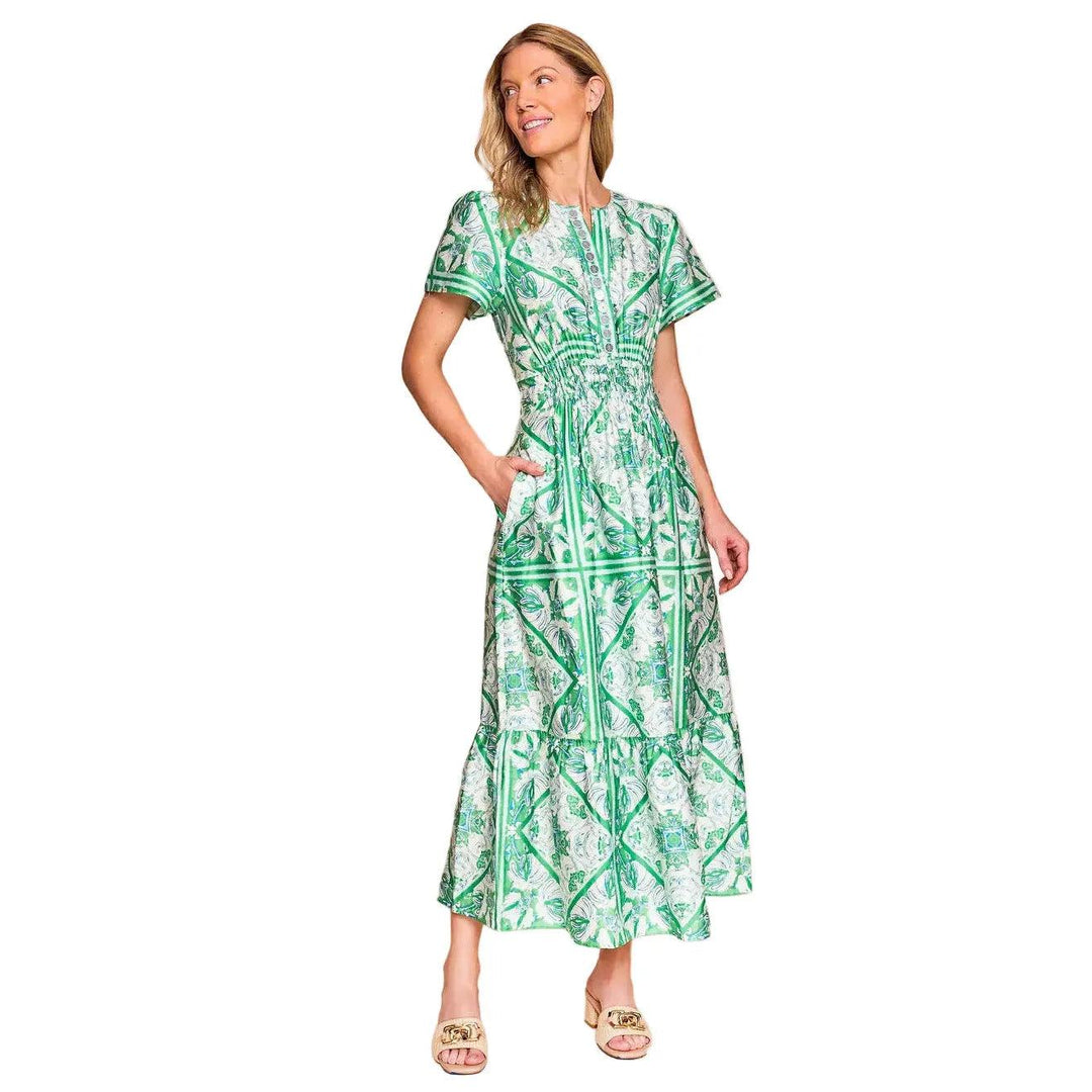 Sheridan French Eloise Dress-Women's Clothing-Meadow Zellige Tile-XS-Kevin's Fine Outdoor Gear & Apparel