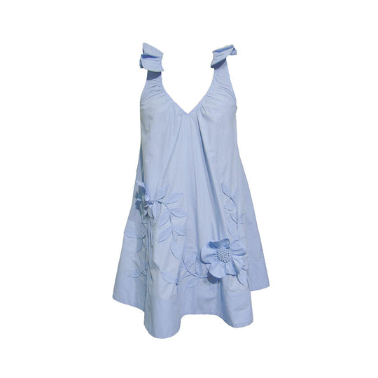Scarlett Poppies Simone Short Dress-Women's Clothing-Windsurfer Blue-XS-Kevin's Fine Outdoor Gear & Apparel