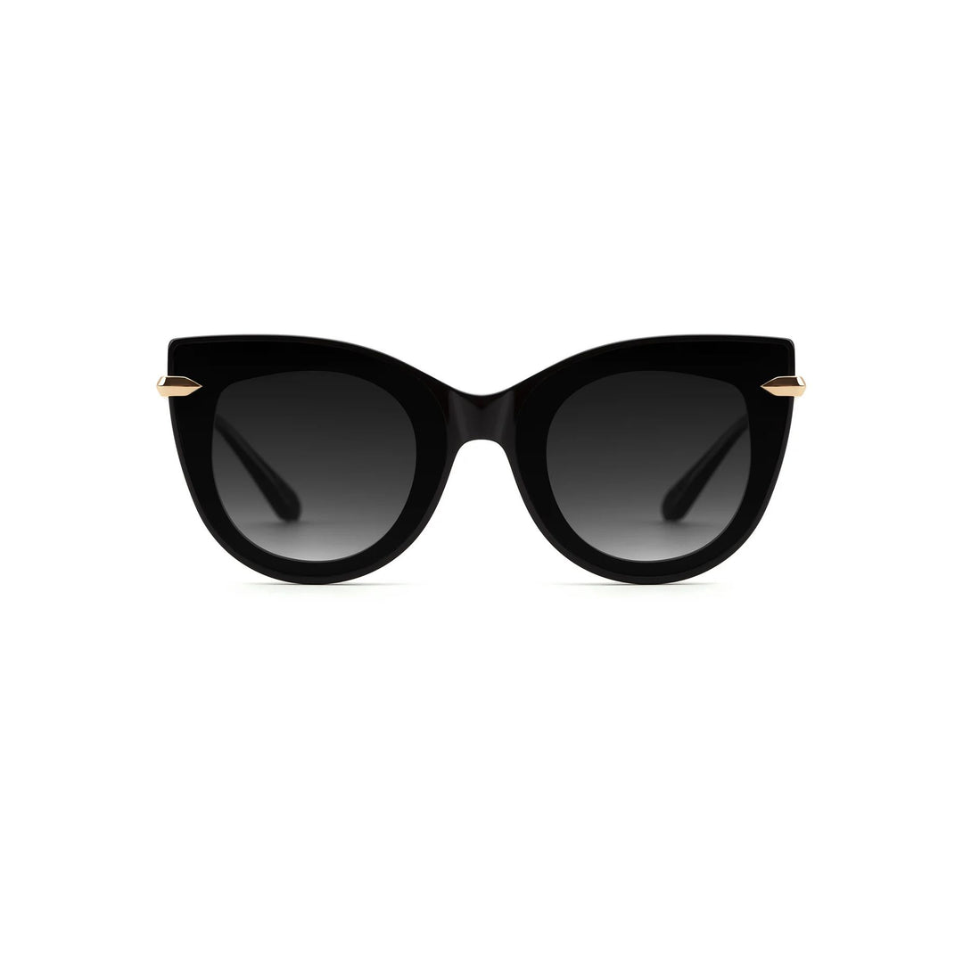 Krewe " Laveau Nylon " Sunglasses-Sunglasses-Black and Crystal 24K-Grey Gradient-Kevin's Fine Outdoor Gear & Apparel