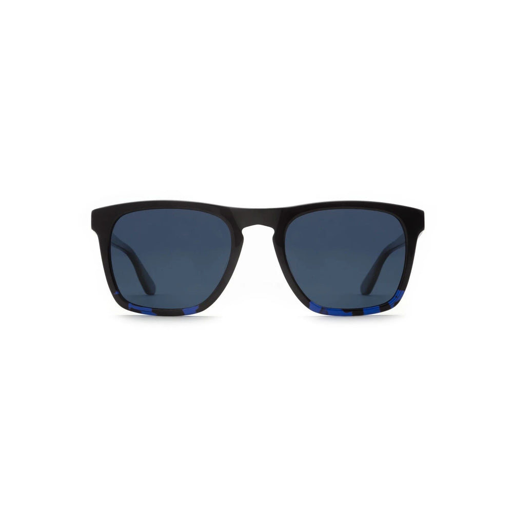 Krewe " Lenox " Sunglasses-Sunglasses-Black + Cobalt-Dark Blue (P)-Kevin's Fine Outdoor Gear & Apparel