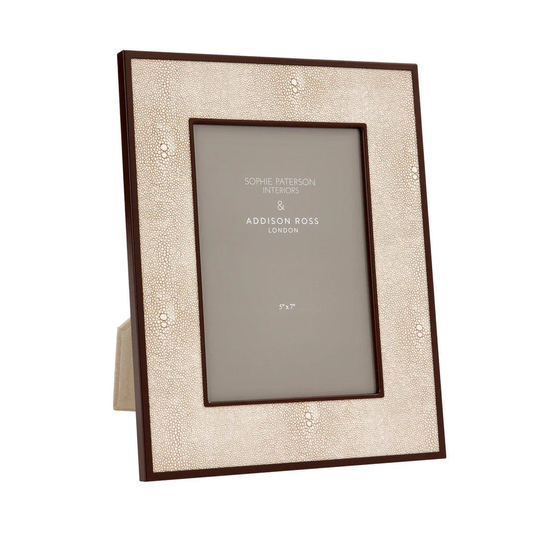 Ecru Faux Shagreen & Bronze Frame-Home/Giftware-5" x 7"-Kevin's Fine Outdoor Gear & Apparel