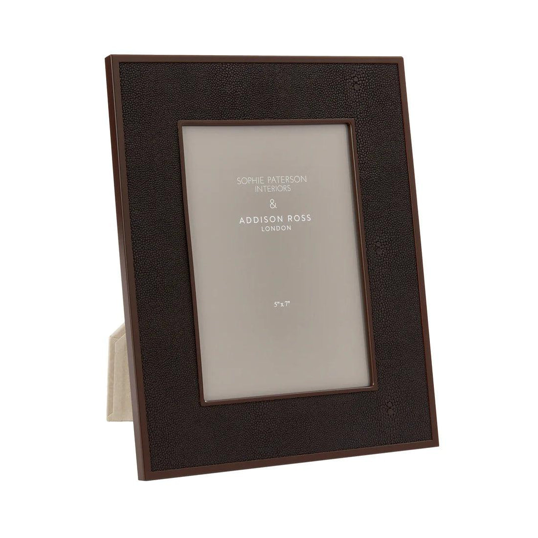 Anthracite Faux Shagreen & Bronze Frame-Home/Giftware-5" x 7"-Kevin's Fine Outdoor Gear & Apparel