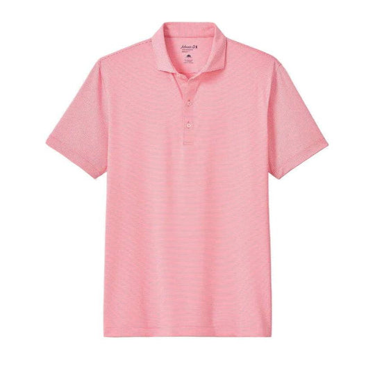 Johnnie-O Lyndonn Stripe Performance Jersey Polo-Men's Clothing-Pink Lemonade-S-Kevin's Fine Outdoor Gear & Apparel