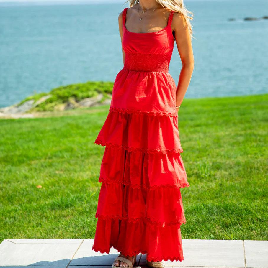 Sail to Sable Ali Maxi Dress-Women's Clothing-Red-S-Kevin's Fine Outdoor Gear & Apparel