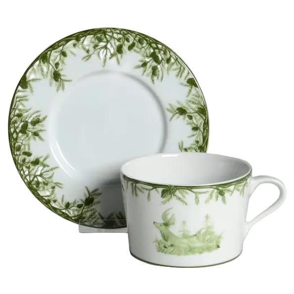 Green Deer 11 oz Cup & Saucer-Home/Giftware-Kevin's Fine Outdoor Gear & Apparel