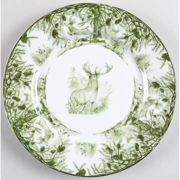 Green Deer 8" Salad/Dessert Plate-Home/Giftware-Kevin's Fine Outdoor Gear & Apparel