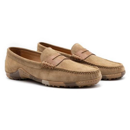 Martin Dingman Bill Suede Penny Loafers-Men's Footwear-Khaki-8-Kevin's Fine Outdoor Gear & Apparel