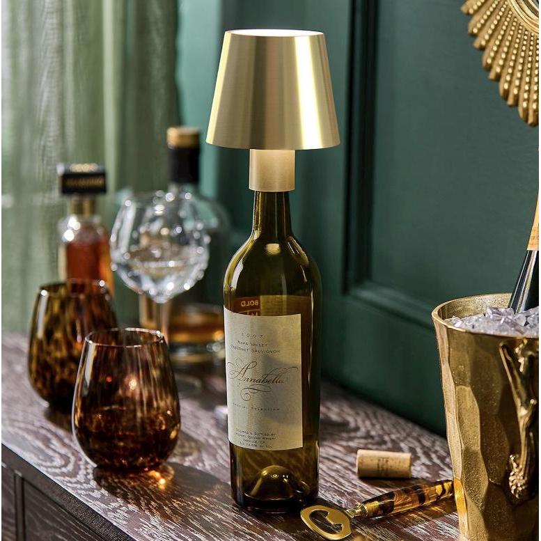 LED Portable Gold Bottle Lampshade-Lifestyle-Kevin's Fine Outdoor Gear & Apparel