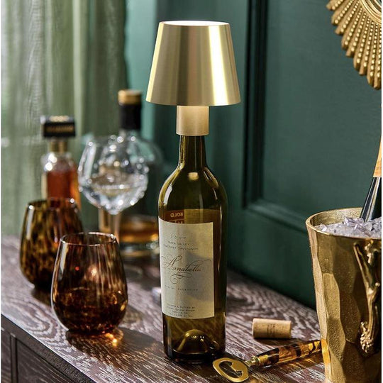 LED Portable Gold Bottle Lampshade-Lifestyle-Kevin's Fine Outdoor Gear & Apparel