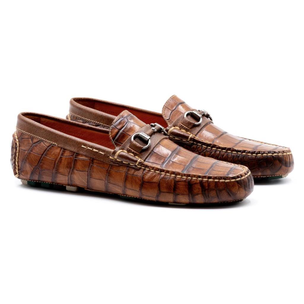 Martin Dingman Monte Carlo Alligator Grain Horse Camo Bottom Bit Loafer-Men's Footwear-Kevin's Fine Outdoor Gear & Apparel
