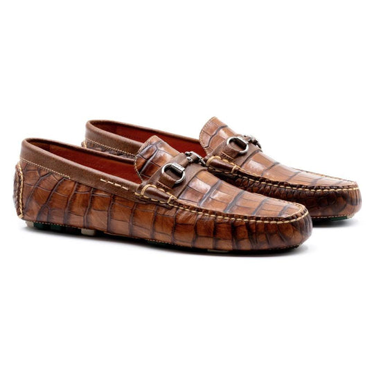 Martin Dingman Monte Carlo Alligator Grain Horse Camo Bottom Bit Loafer-Men's Footwear-Kevin's Fine Outdoor Gear & Apparel
