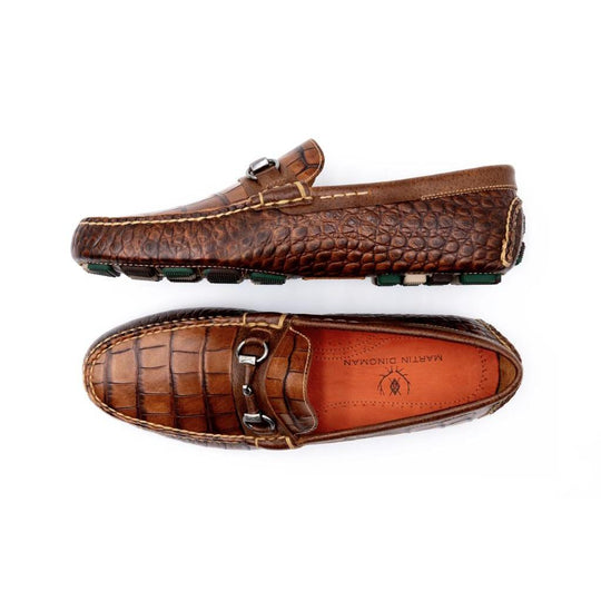 Martin Dingman Monte Carlo Alligator Grain Horse Camo Bottom Bit Loafer-Men's Footwear-Kevin's Fine Outdoor Gear & Apparel