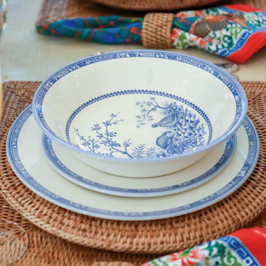 Quail China Round Vegetable Bowl-Home/Giftware-Blue-Kevin's Fine Outdoor Gear & Apparel