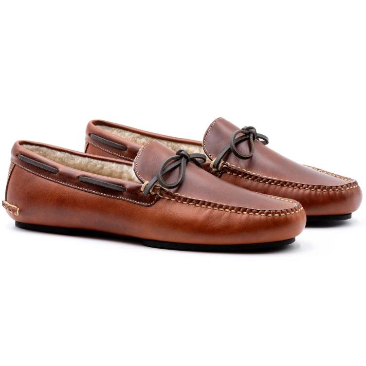 Martin Dingman Old Row Oiled Saddle Leather Slippers *LODGE*