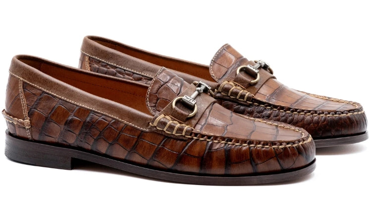 Martin Dingman All American Alligator Grain Horse Bit Loafers *LODGE*