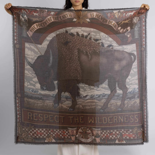 Sabina Savage Secrets of the Bison Square Scarf