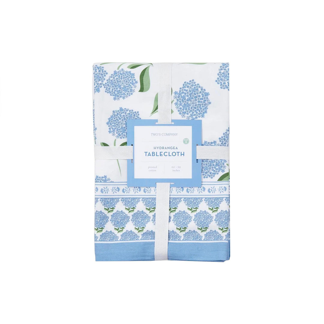 Hydrangea Block Print Tablecloth-Home/Giftware-60" x 90"-Kevin's Fine Outdoor Gear & Apparel